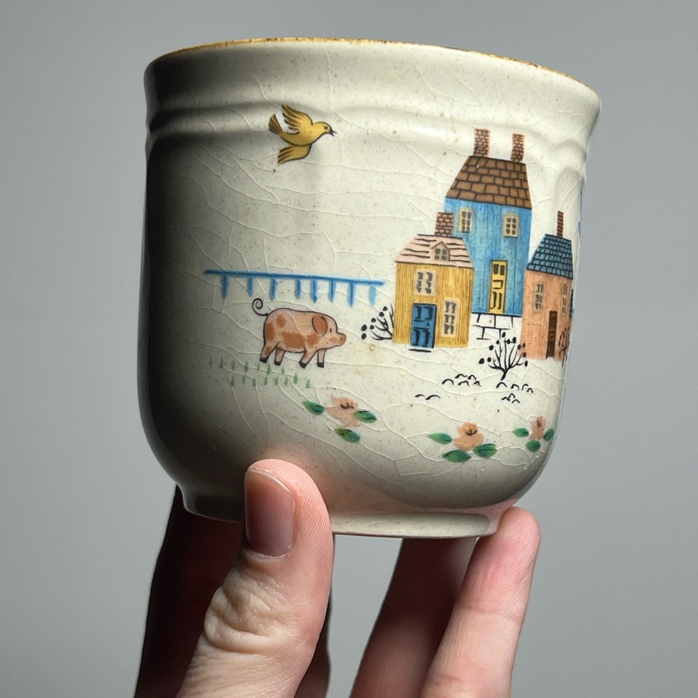 International Tableworks Stoneware Cottagecore Village Mug Japan Farmhouse